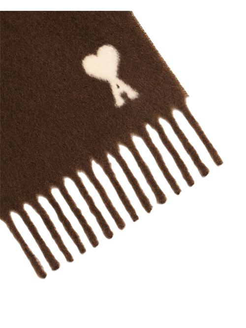 Sciarpa oversize in alpaca e pura lana. Ami Paris | USF673.AW0004.2221MARRONCHOCOLAT